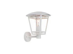 4004353228551 - BRILLIANT Lampe Riley Außenwandleuchte stehend weiß 1x A60 E27 40W geeignet für Normallampen (nicht enthalten) IP-Schutzart 44 - spritzwassergeschützt