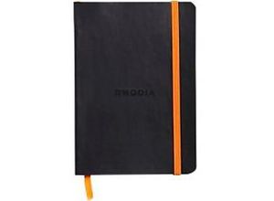 3037921173022 - Rhodia Notizbuch DIN A6 Liniert Geleimt PU Softcover Schwarz Nicht perforiert