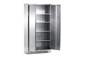 4021177027597 - Edelstahl-Mehrzweckschrank Flügeltürenschrank HxBxT 1950 x 1000 x 400 mm