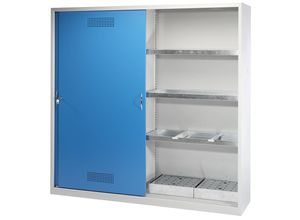 4061753036209 - eurokraft pro Umweltschrank Schiebetürschrank XL 6 Wannenböden HxBxT 1950 x 2000 x 500 mm