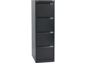 5020073503913 - BISLEY Hängeregistraturschrank 1-bahnig 4 Schübe DIN A4 tiefschwarz