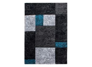 8694257055764 - Teppich AYYILDIZ TEPPICHE Hawaii 1330 Teppiche Gr B L 160 cm x 230 cm 13 mm 1 St blau (türkis) Esszimmerteppiche handgearbeiteter Konturenschnitt Wohnzimmer