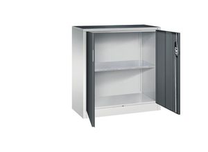 4064615418885 - Werkstatt-Beistellschrank mit Flügeltüren Breite x Tiefe 930 x 400 mm lichtgrau anthrazitgrau C+P 4064615418885 - Werkstatt-Beistellschrank mit Flügeltüren Breite x Tiefe 930 x 400 mm lichtgrau anthrazitgrau C+P