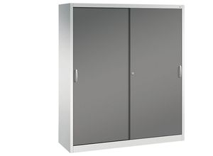 4063332006184 - C+P Schiebetürenschrank Acurado H1950xB1600xT500mm Korpus Lichtgrau Fronten Vulkangrau Anzahl Fächer 12