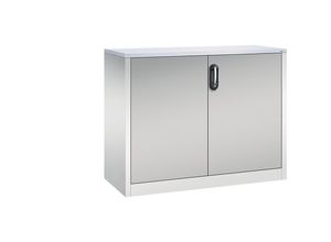 4060061359024 - ACURADO Akten-Sideboard 2 Ordnerhöhen HxBxT 1000 x 1200 x 500 mm lichtgrau   weißaluminium