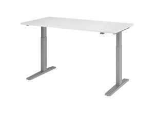 4032062182420 - Sitz-Steh-Schreibtisch VXMKA16 W S elektrisch höhenverstellbar 70 - 120cm (H) 160cmx80cm (BxT) rechteckig weiß Silber 4032 4032062182420 - Sitz-Steh-Schreibtisch VXMKA16 W S elektrisch höhenverstellbar 70 - 120cm (H) 160cmx80cm (BxT) rechteckig weiß Silber 4032