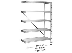 4260035211437 - Industrie- und Lagersteckregal Bodenbreite 800 mm 5 Böden Anbaufeld mit Tiefe 700 mm