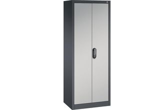 4050646340998 - ACURADO Universalschrank BxT 700 x 500 mm schwarzgrau   weißaluminium