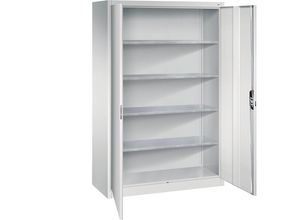 4025314761788 - Werkstatt-Flügeltürschrank HxBxT 1950 x 1200 x 500 mm lichtgrau lichtgrau 4025314761788 - Werkstatt-Flügeltürschrank HxBxT 1950 x 1200 x 500 mm lichtgrau lichtgrau