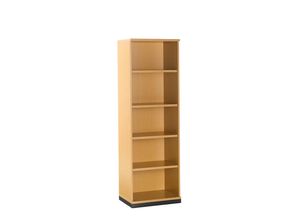 4260429761784 - LENA - Büroregal 4 Fachböden 5 Ordnerhöhen HxBxT 1869 x 600 x 442 mm Buche-Dekor