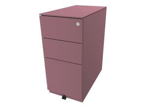 5020073770506 - BISLEY Rollcontainer Note™ mit 2 Universalschubladen 1 Hängeregistratur HxBxT 652 x 300 x 565 mm mit Top pink