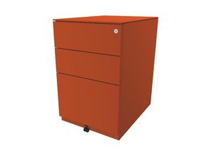 5020073807318 - BISLEY Rollcontainer Note™ mit 2 Universalschubladen 1 Hängeregistratur HxBxT 652 x 420 x 565 mm mit Top orange