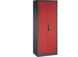 4056211064368 - ACURADO Universalschrank BxT 700 x 500 mm schwarzgrau   feuerrot