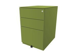 5020073809589 - BISLEY Rollcontainer Note™ mit 2 Universalschubladen 1 Hängeregistratur HxBxT 652 x 420 x 565 mm mit Top grün