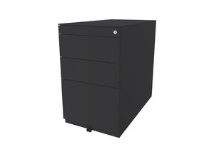 5020073721256 - BISLEY Standcontainer Note™ mit 2 Universalschubladen 1 Hängeregistratur mit Top Tiefe 775 mm anthrazitgrau