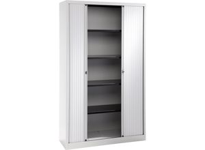 5020073336726 - BISLEY Euro-Rollladenschrank Breite 1200 mm 4 Fachböden lichtgrau