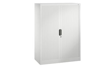 4062084586470 - Rollladenschrank mit Horizontal-Jalousie HxBxT 1345 x 1000 x 420 mm 3 Fachböden 35 Ordnerhöhen verkehrsweiß