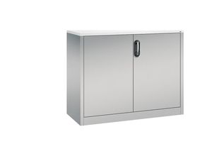 4060061362796 - ACURADO Akten-Sideboard 2 Ordnerhöhen HxBxT 1000 x 1200 x 500 mm weißaluminium   weißaluminium