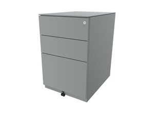 5020073781786 - BISLEY Rollcontainer Note™ mit 2 Universalschubladen 1 Hängeregistratur HxBxT 652 x 420 x 565 mm mit Top silber