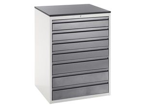 4040376927286 - Schubladenschrank mit Teleskopführungen Höhe 1030 mm Schubladen 4 x 120 3 x 150 mm lichtgrau   anthrazit Breite 770 mm