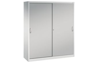 4063332006269 - C+P Schiebetürenschrank Acurado H1950xB1600xT500mm Korpus Lichtgrau Fronten Weißaluminium Anzahl Fächer 12