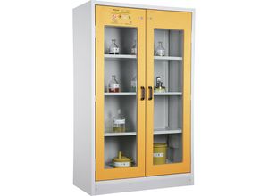 4260281963920 - Feuerbeständiger Gefahrstoffschrank Typ 30 2 Sichtfenstertüren HxBxT 1935 x 1195 x 595 mm