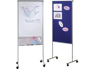 4260177892037 - eurokraft basic Flip-Pinn-Center Flipchart und Weißwandtafel HxBxT 1805 x 675 x 510 mm