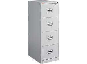 4061753050816 - eurokraft basic Hängeregistraturschrank 1-bahnig 4 Schübe lichtgrau ab 3 Stk 4061753050816 - eurokraft basic Hängeregistraturschrank 1-bahnig 4 Schübe lichtgrau ab 3 Stk