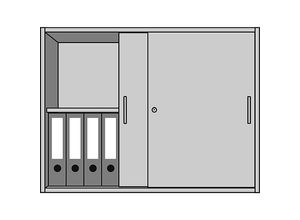 4061753047113 - eurokraft pro STATUS - Aufsatzschrank 1 Fachboden Schiebetüren alusilber Buche-Dekor 4061753047113 - eurokraft pro STATUS - Aufsatzschrank 1 Fachboden Schiebetüren alusilber Buche-Dekor