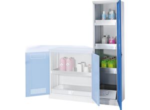 4061753036186 - eurokraft pro Umweltschrank Beistellschrank hoch 3 Wannenböden HxBxT 1950 x 500 x 500 mm