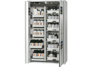 4250101109140 - asecos Sicherheits-Kombischrank Typ 90 2-türig 6 Schubladen 6 Wannen für entzündbare und aggressive Medien 4250101109140 - asecos Sicherheits-Kombischrank Typ 90 2-türig 6 Schubladen 6 Wannen für entzündbare und aggressive Medien