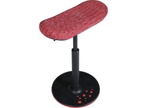 4014296954509 - Hocker SITNESS H Modell H2 mit Skateboardsitz Bezug rot-gemustert Sohle rot