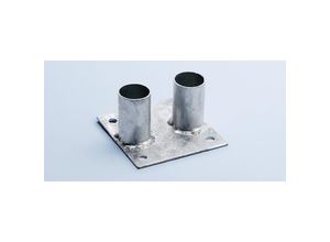 4061753044099 - Stahl-Bodenplatte verzinkt für Mobilzaun Länge x Breite 150 x 130 mm