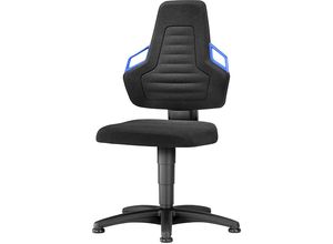 4016849641331 - Arbeitsdrehstuhl mit Handgriff mit Bodengleitern Textil bimos