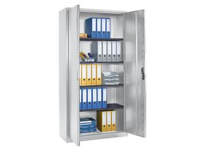 4025314222975 - Stahlschrank mit Flügeltüren HxBxT 1950 x 1000 x 420 mm lichtgrau