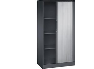 4061261633174 - Rollladenschrank ASISTO Höhe 1617 mm Breite 800 mm schwarzgrau weißaluminium