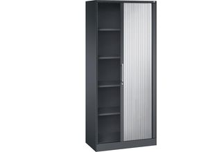 4051803864166 - Rollladenschrank ASISTO Höhe 1980 mm Breite 800 mm schwarzgrau weißaluminium