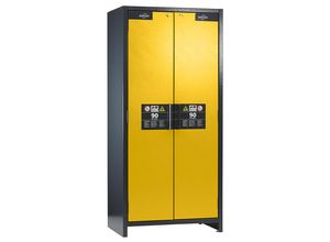 4250101115301 - asecos Feuerbeständiger Industrie-Gefahrstoffschrank Typ 90 HxBxT 1955 x 900 x 615 mm Türe goldgelb