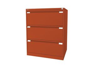 5020073825817 - BISLEY Hängeregistraturschrank 2-bahnig 3 Schübe DIN A4 orange