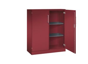 4062084798293 - Flügeltürenschrank ASISTO Höhe 1292 mm Breite 1000 mm 2 Fachböden rubinrot rubinrot