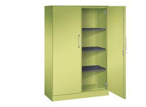 4062084797906 - Flügeltürenschrank ASISTO Höhe 1617 mm Breite 1000 mm 3 Fachböden viridingrün viridingrün