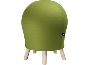 4014296276083 - Hocker Sitness Alpine mit integriertem Gymnastikball Bezug 75 % Schurwolle grün