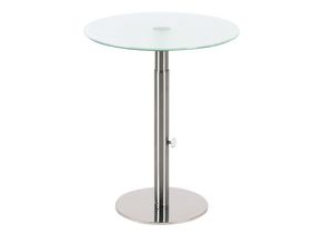 4050558000744 - Beistelltisch höhenverstellbar Ø 495 mm Höhe 485 - 650 mm Glasplatte satiniert