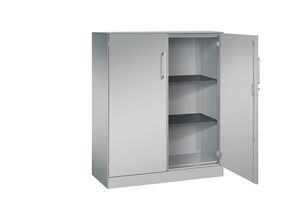 4062084798279 - Flügeltürenschrank ASISTO Höhe 1292 mm Breite 1000 mm 2 Fachböden weißaluminium weißaluminium