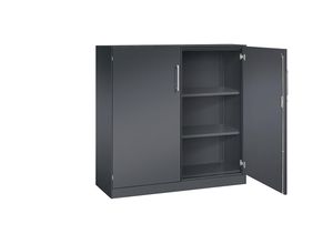 4060061311930 - Flügeltürenschrank ASISTO Höhe 1292 mm Breite 1200 mm 2 Fachböden schwarzgrau schwarzgrau C+P 4060061311930 - Flügeltürenschrank ASISTO Höhe 1292 mm Breite 1200 mm 2 Fachböden schwarzgrau schwarzgrau C+P