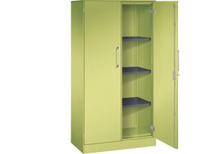 4062084798057 - Flügeltürenschrank ASISTO Höhe 1617 mm Breite 800 mm 3 Fachböden viridingrün viridingrün