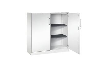 4062084067726 - Flügeltürenschrank ASISTO Höhe 1292 mm Breite 1200 mm 2 Fachböden verkehrsweiß verkehrsweiß