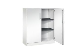 4062084628996 - Flügeltürenschrank ASISTO Höhe 1292 mm Breite 1000 mm 2 Fachböden verkehrsweiß verkehrsweiß