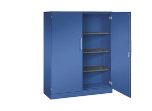 4062084797739 - Flügeltürenschrank ASISTO Höhe 1617 mm Breite 1200 mm 3 Fachböden enzianblau enzianblau