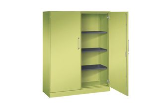 4062084797753 - Flügeltürenschrank ASISTO Höhe 1617 mm Breite 1200 mm 3 Fachböden viridingrün viridingrün